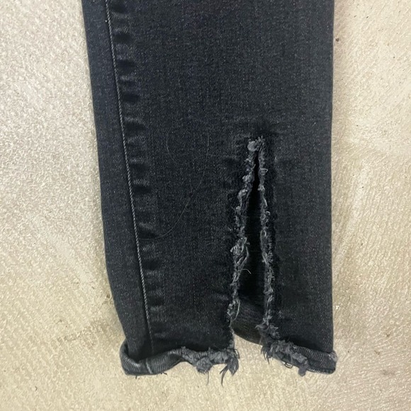 Moussy Vintage Women's Ithan Black Denim Split Hem Jeans- Size 28 - Picture 6 of 8
